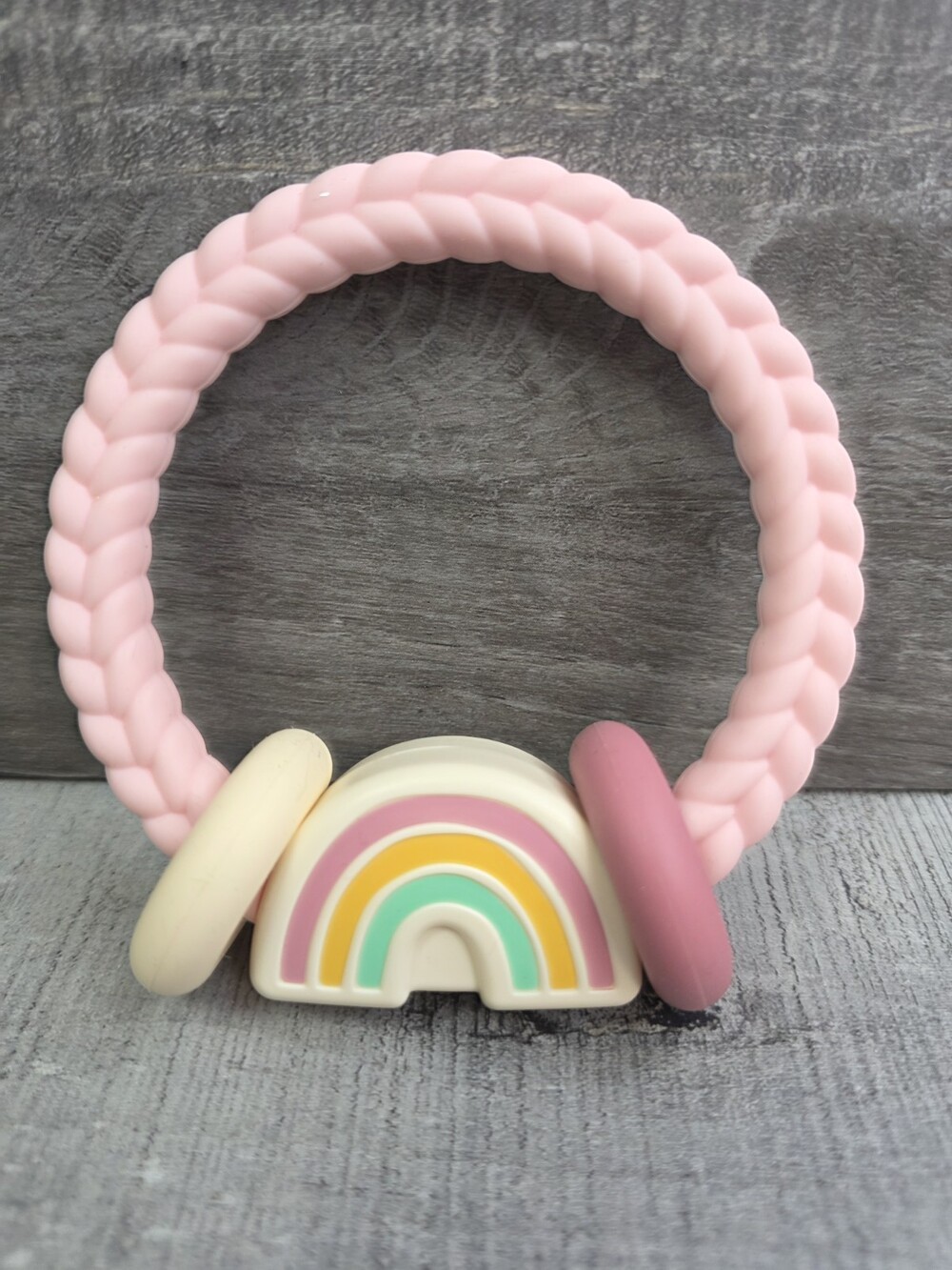 Itzy Ritzy Infant Toy & Teether Pink Rainbow Baby Teething Toy b312